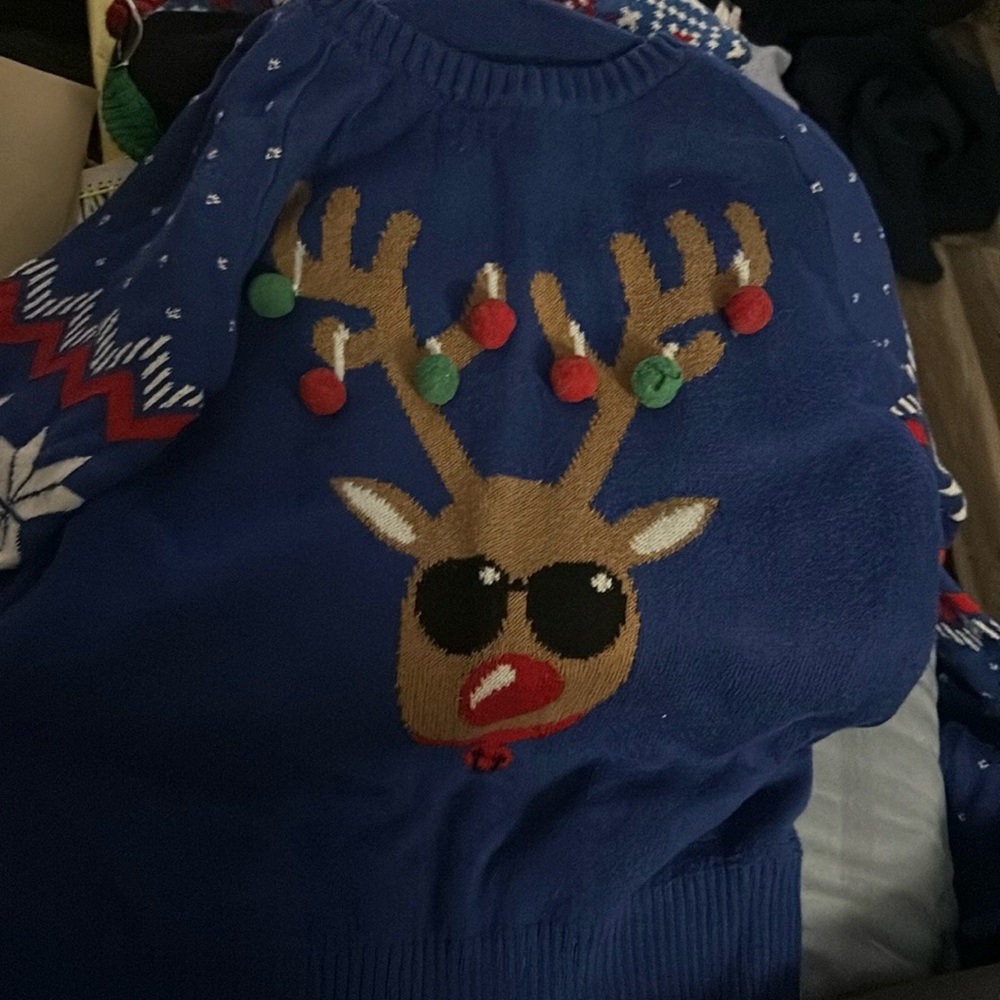 Kids, ugly Christmas sweater size small